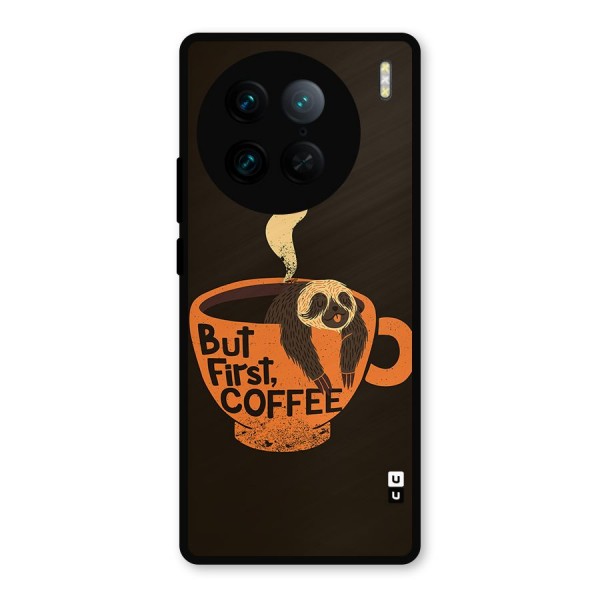 Lazy Coffee Metal Back Case for Vivo X90 Pro