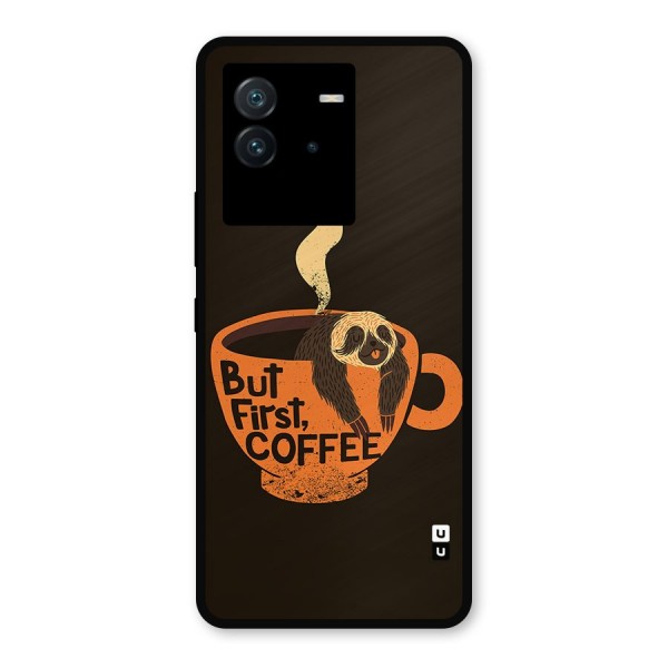 Lazy Coffee Metal Back Case for iQOO Neo 6 5G