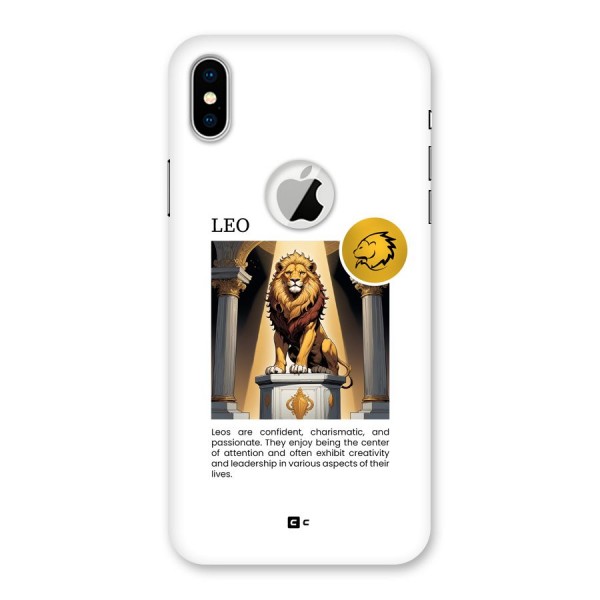 Leader Leo Back Case for iPhone XS Logo Cut