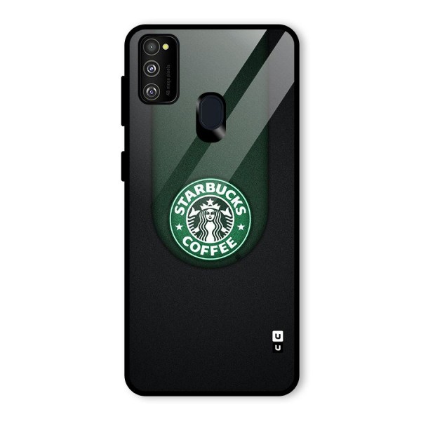 Leaf StarBucks Glass Back Case for Galaxy M21