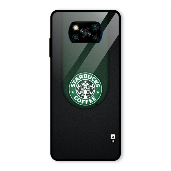 Leaf StarBucks Glass Back Case for Poco X3 Pro