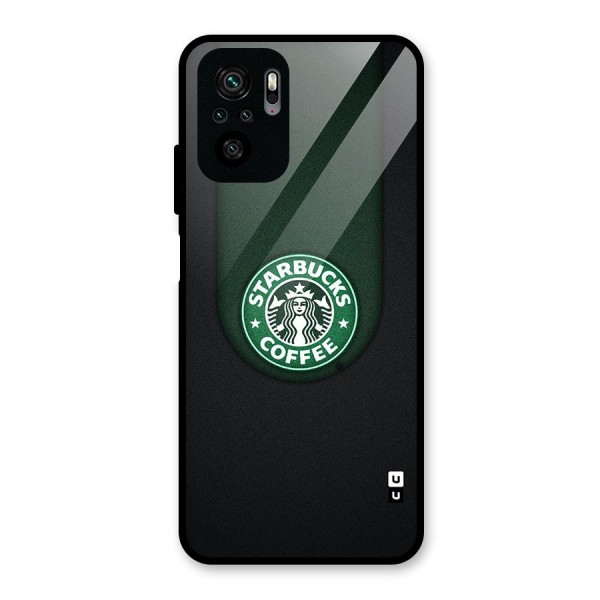 Leaf StarBucks Glass Back Case for Redmi Note 10