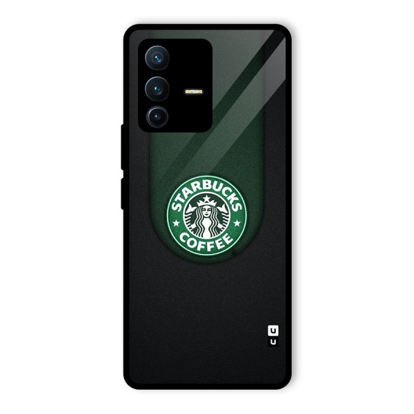 Leaf StarBucks Glass Back Case for Vivo V23 Pro