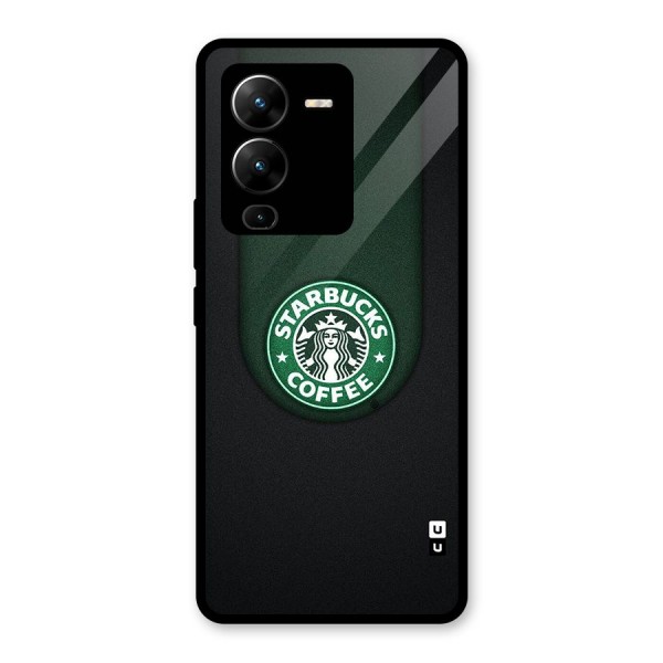 Leaf StarBucks Glass Back Case for Vivo V25 Pro