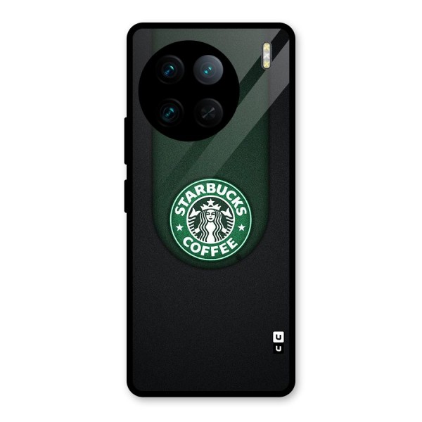 Leaf StarBucks Glass Back Case for Vivo X90 Pro