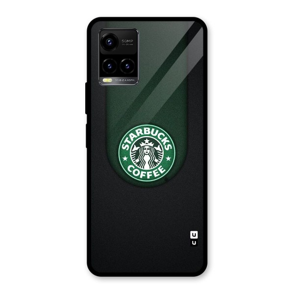 Leaf StarBucks Glass Back Case for Vivo Y21A