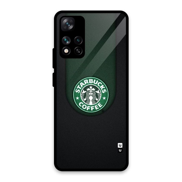 Leaf StarBucks Glass Back Case for Xiaomi 11i HyperCharge 5G