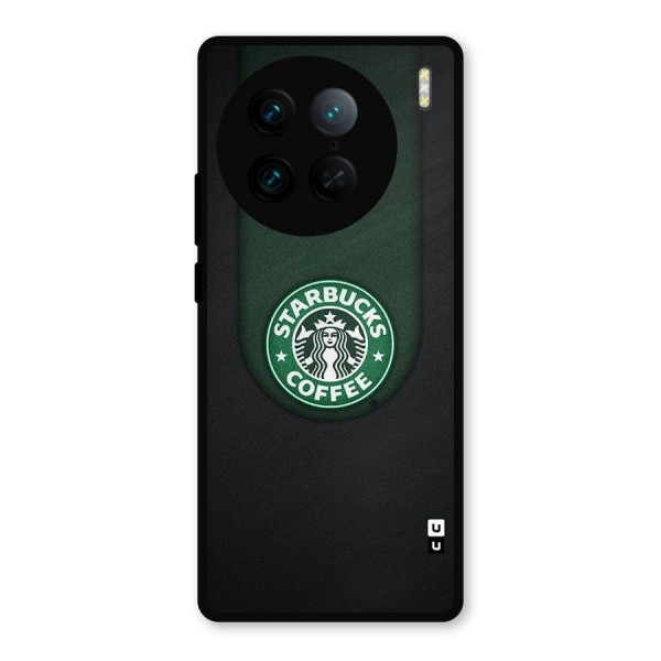 Leaf StarBucks Metal Back Case for Vivo X90 Pro