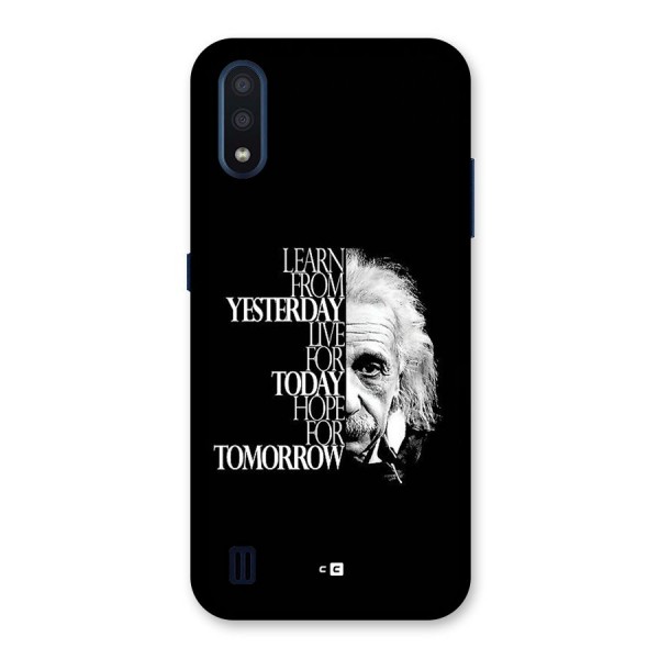 Learn From Yesterday Back Case for Galaxy M01