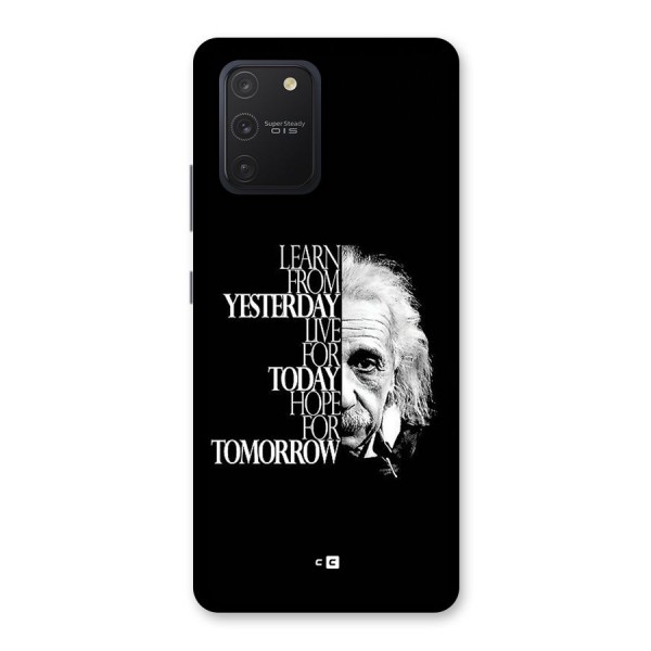 Learn From Yesterday Back Case for Galaxy S10 Lite