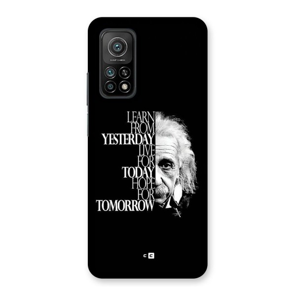 Learn From Yesterday Back Case for Mi 10T Pro 5G