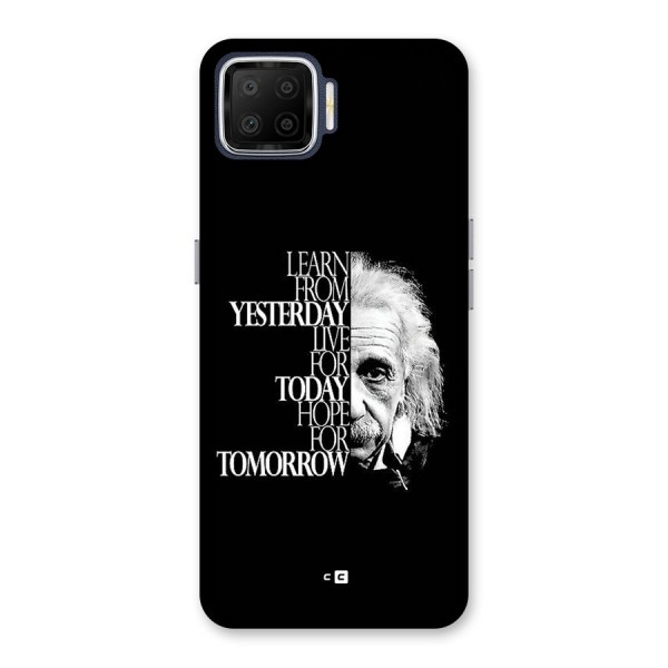 Learn From Yesterday Back Case for Oppo F17