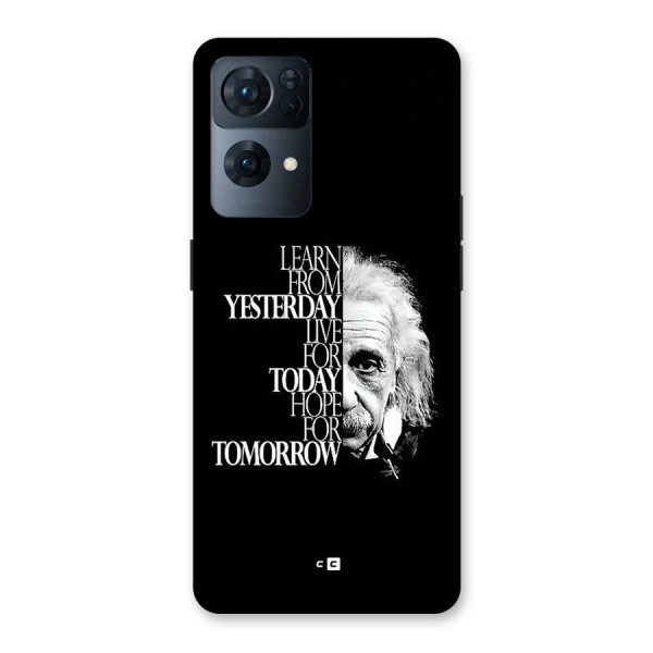 Learn From Yesterday Back Case for Oppo Reno7 Pro 5G