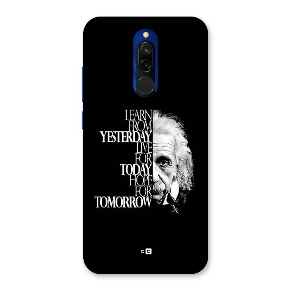 Learn From Yesterday Back Case for Redmi 8