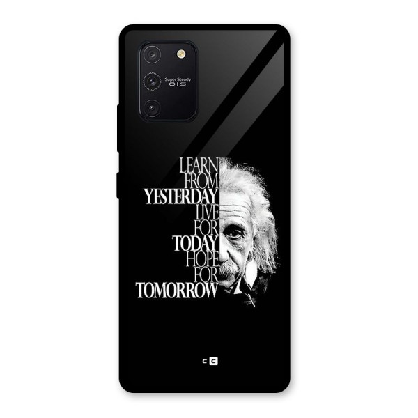 Learn From Yesterday Glass Back Case for Galaxy S10 Lite