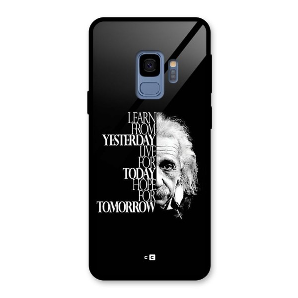 Learn From Yesterday Glass Back Case for Galaxy S9