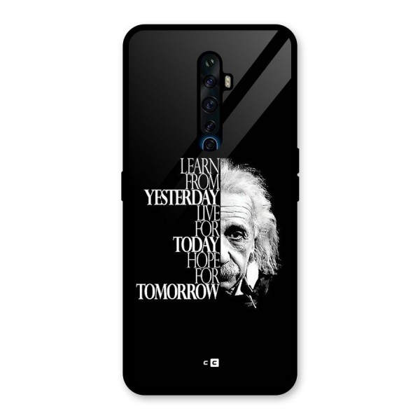 Learn From Yesterday Glass Back Case for Oppo Reno2 Z