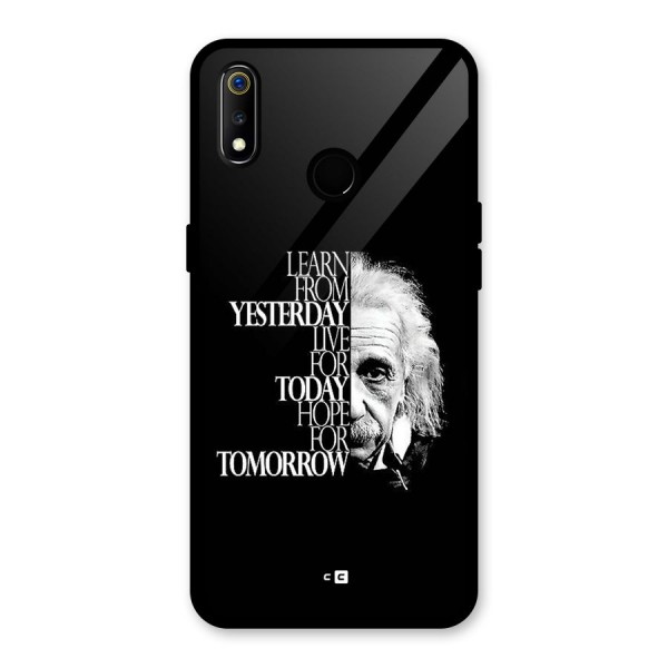 Learn From Yesterday Glass Back Case for Realme 3