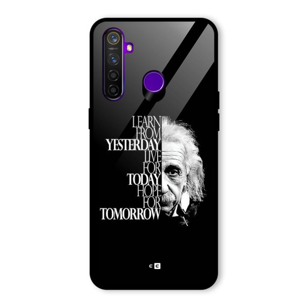 Learn From Yesterday Glass Back Case for Realme 5 Pro