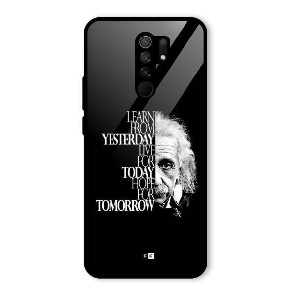 Learn From Yesterday Glass Back Case for Redmi 9 Prime