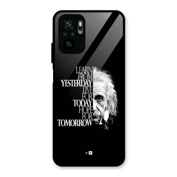 Learn From Yesterday Glass Back Case for Redmi Note 10