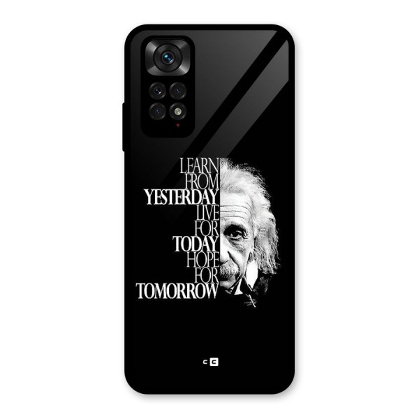 Learn From Yesterday Glass Back Case for Redmi Note 11S