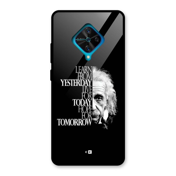 Learn From Yesterday Glass Back Case for Vivo S1 Pro