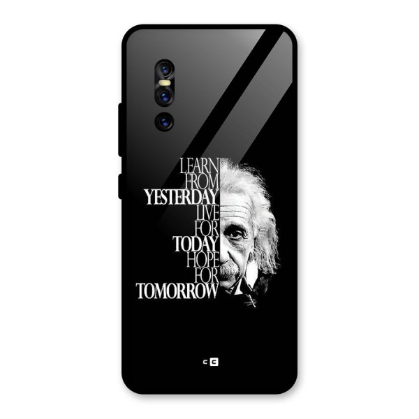 Learn From Yesterday Glass Back Case for Vivo V15 Pro