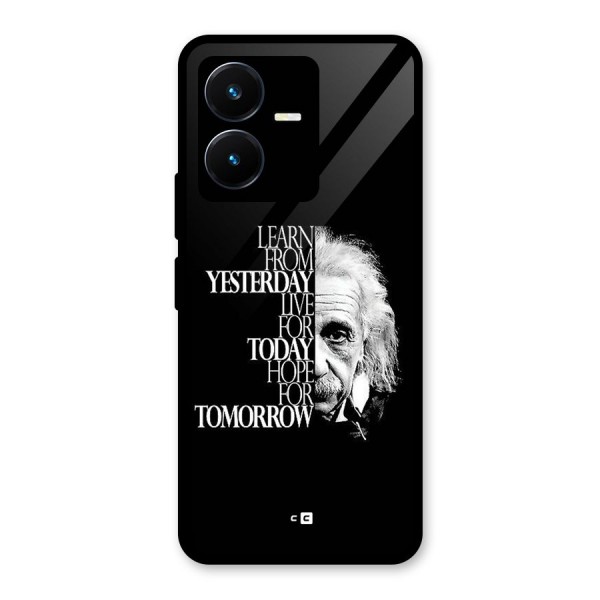 Learn From Yesterday Glass Back Case for Vivo Y22