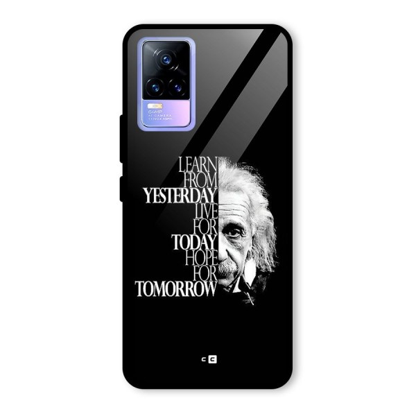 Learn From Yesterday Glass Back Case for Vivo Y73