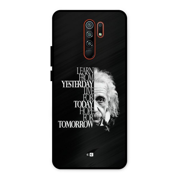 Learn From Yesterday Metal Back Case for Redmi 9 Prime