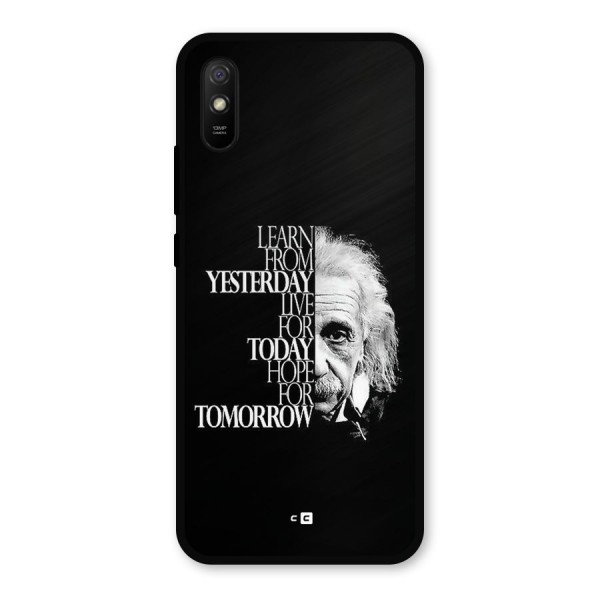 Learn From Yesterday Metal Back Case for Redmi 9i