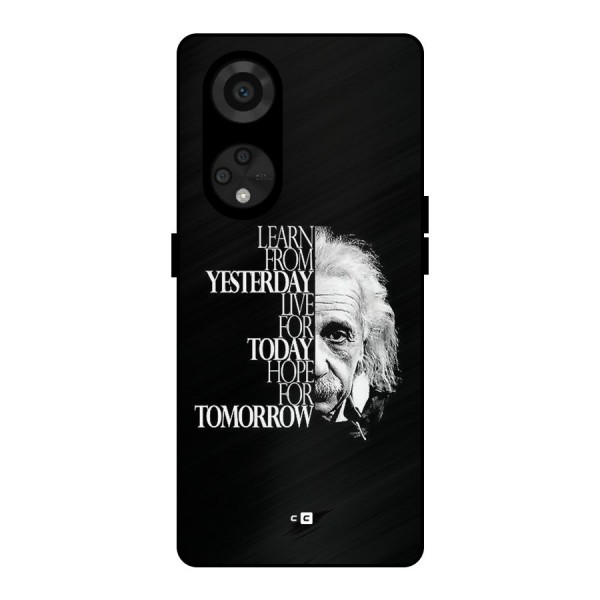 Learn From Yesterday Metal Back Case for Reno8 T 5G