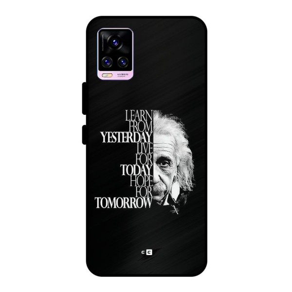 Learn From Yesterday Metal Back Case for Vivo V20 Pro