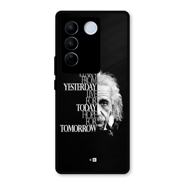 Learn From Yesterday Metal Back Case for Vivo V27 Pro