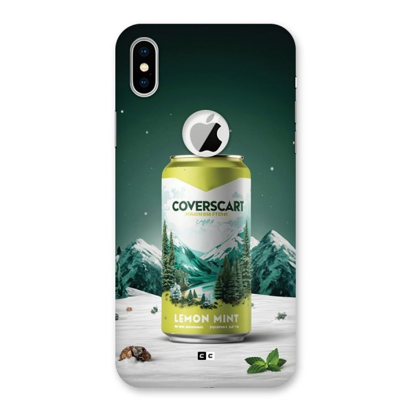 Lemon Mint Back Case for iPhone XS Logo Cut