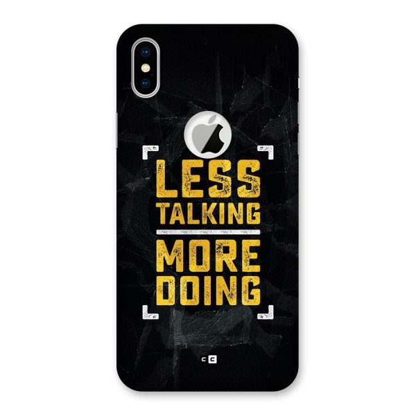 Less Talking Back Case for iPhone XS Logo Cut