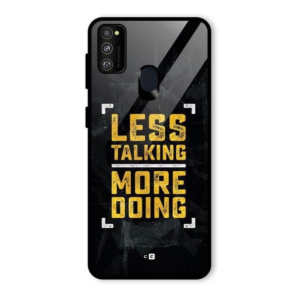 Less Talking Glass Back Case for Galaxy M21