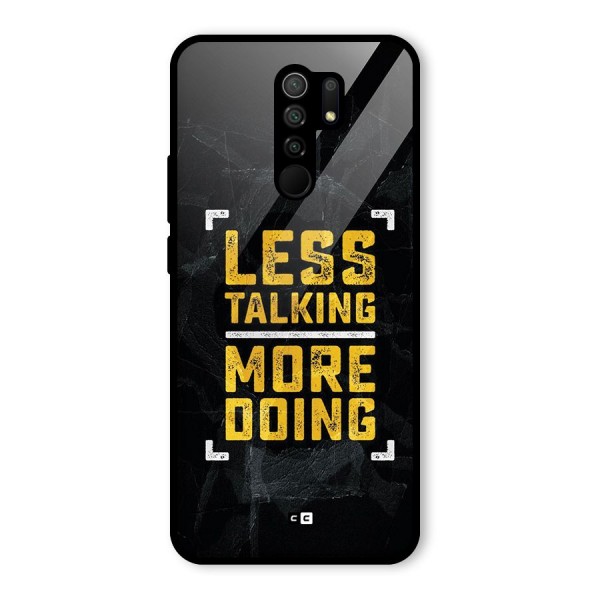 Less Talking Glass Back Case for Redmi 9 Prime