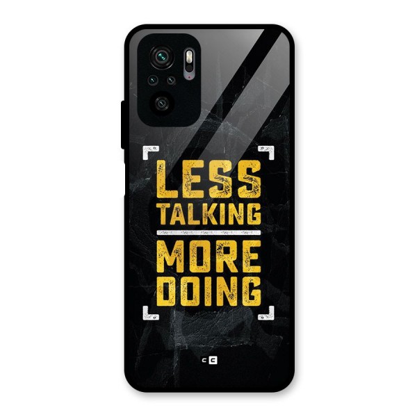 Less Talking Glass Back Case for Redmi Note 10