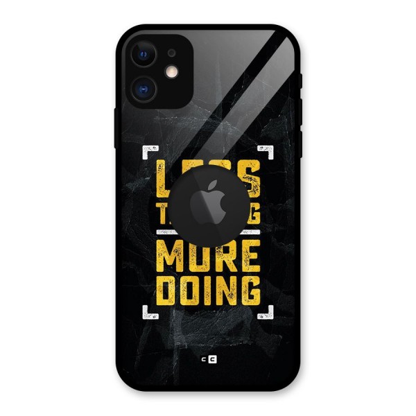 Less Talking Glass Back Case for iPhone 11 Logo Cut