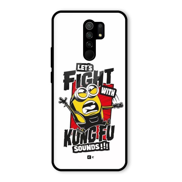 Lets Fight Glass Back Case for Redmi 9 Prime