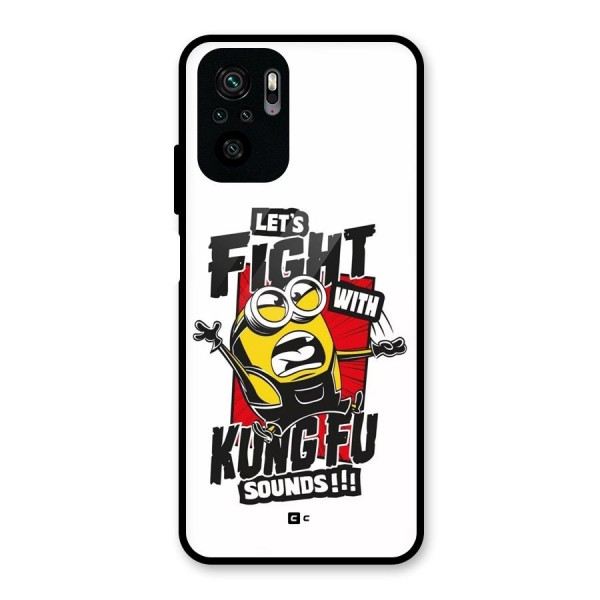 Lets Fight Glass Back Case for Redmi Note 10