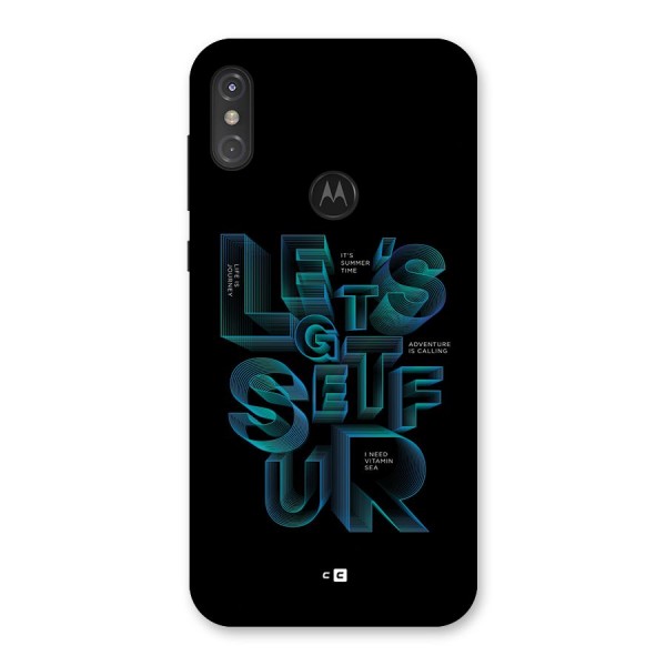 Lets Get Surf Back Case for Motorola One Power