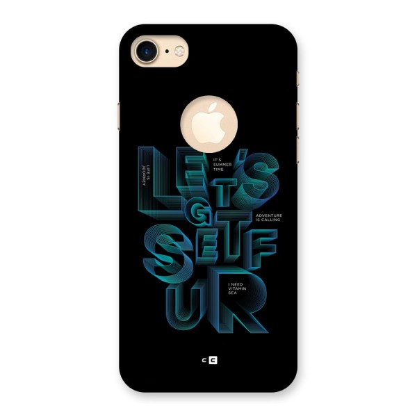 Lets Get Surf Back Case for iPhone 8 Logo Cut