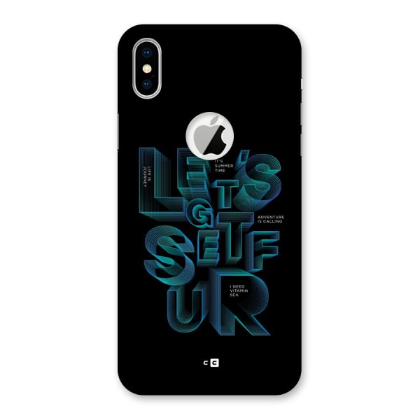 Lets Get Surf Back Case for iPhone XS Logo Cut