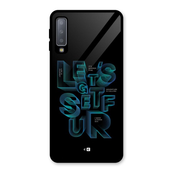 Lets Get Surf Glass Back Case for Galaxy A7 (2018)