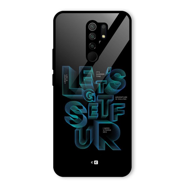 Lets Get Surf Glass Back Case for Redmi 9 Prime