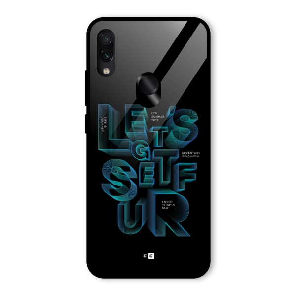 Lets Get Surf Glass Back Case for Redmi Note 7