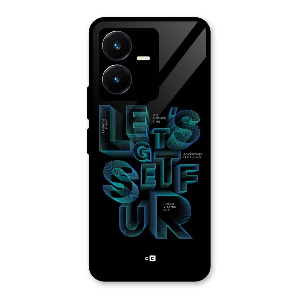 Lets Get Surf Glass Back Case for Vivo Y22